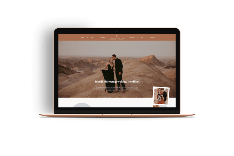 Showit website template Moon Valley door Wonderlik Webdesign