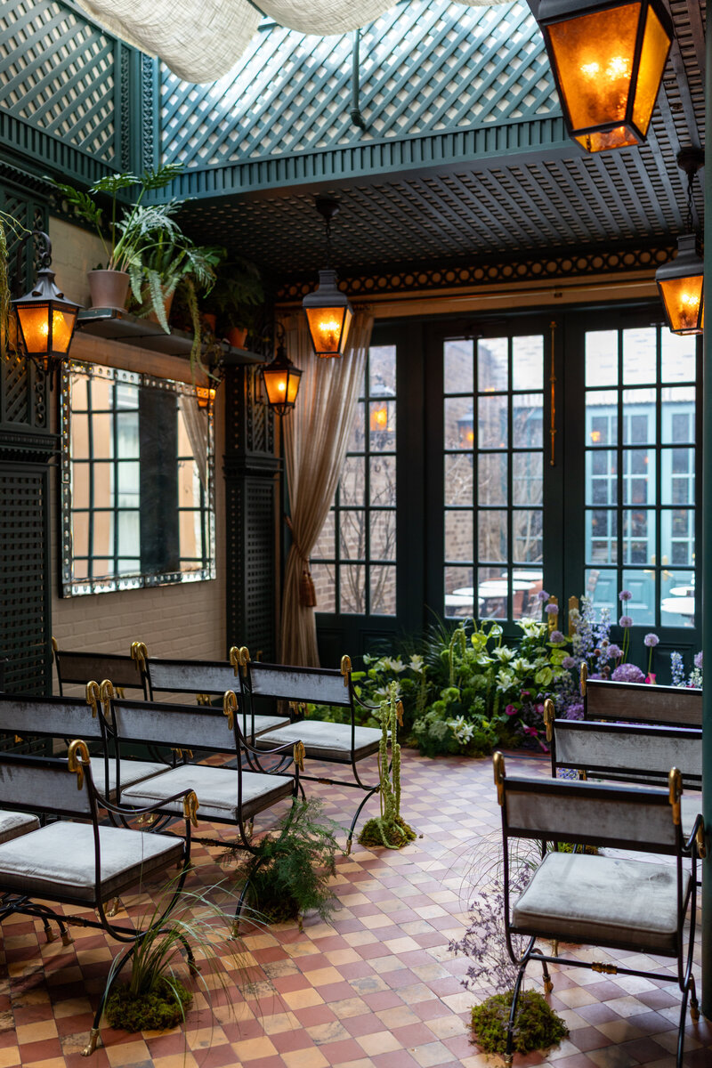 interior ceremony space for an intimate Hotel Chelsea wedding