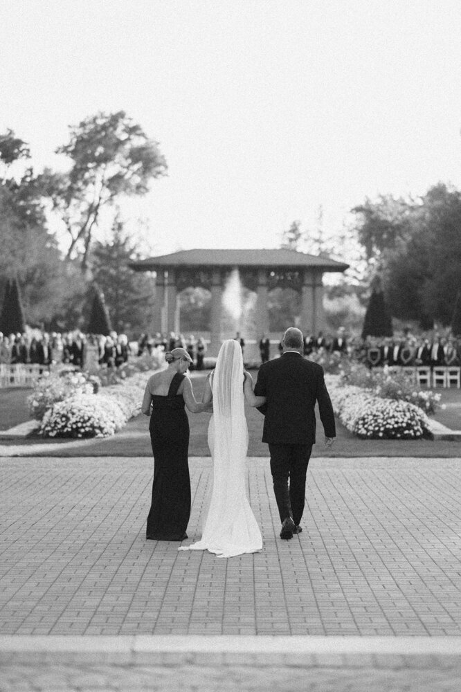 bride walking down the aisle