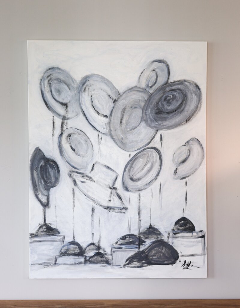 Hats Abstract Painting