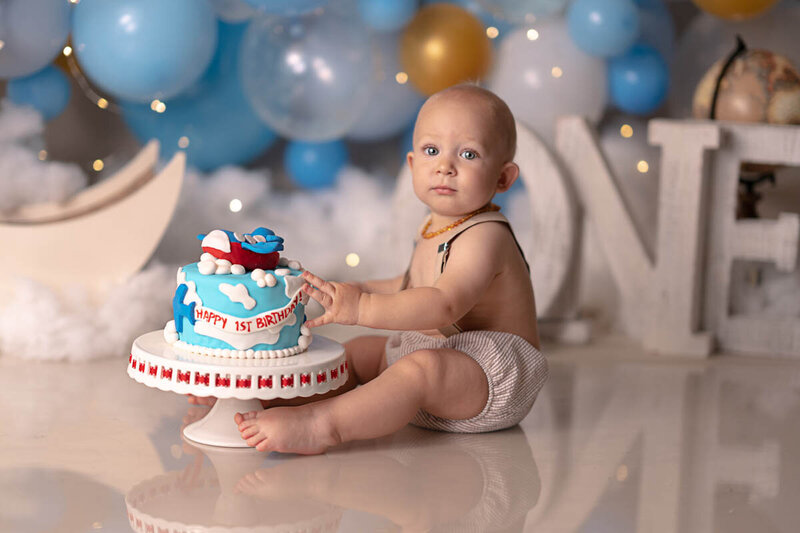 1st Boy Birthday Cake, 1 Year Baby Boy Birthday Cake
