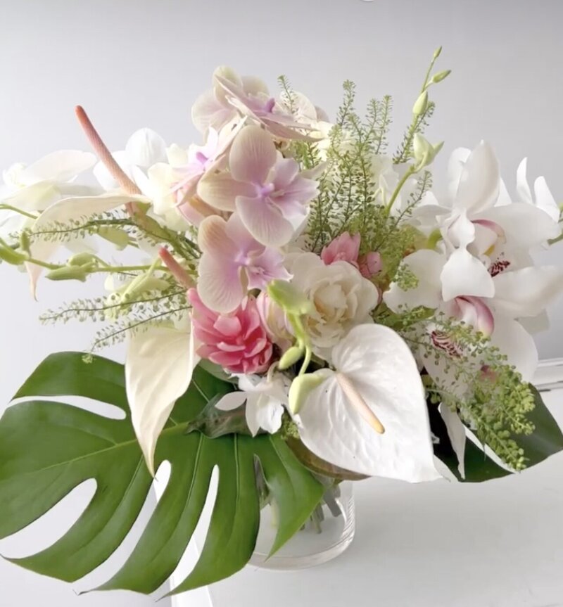 orchid tropical centerpiece- dbhemingway