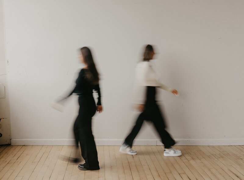 Alyssa and Ashley Walking