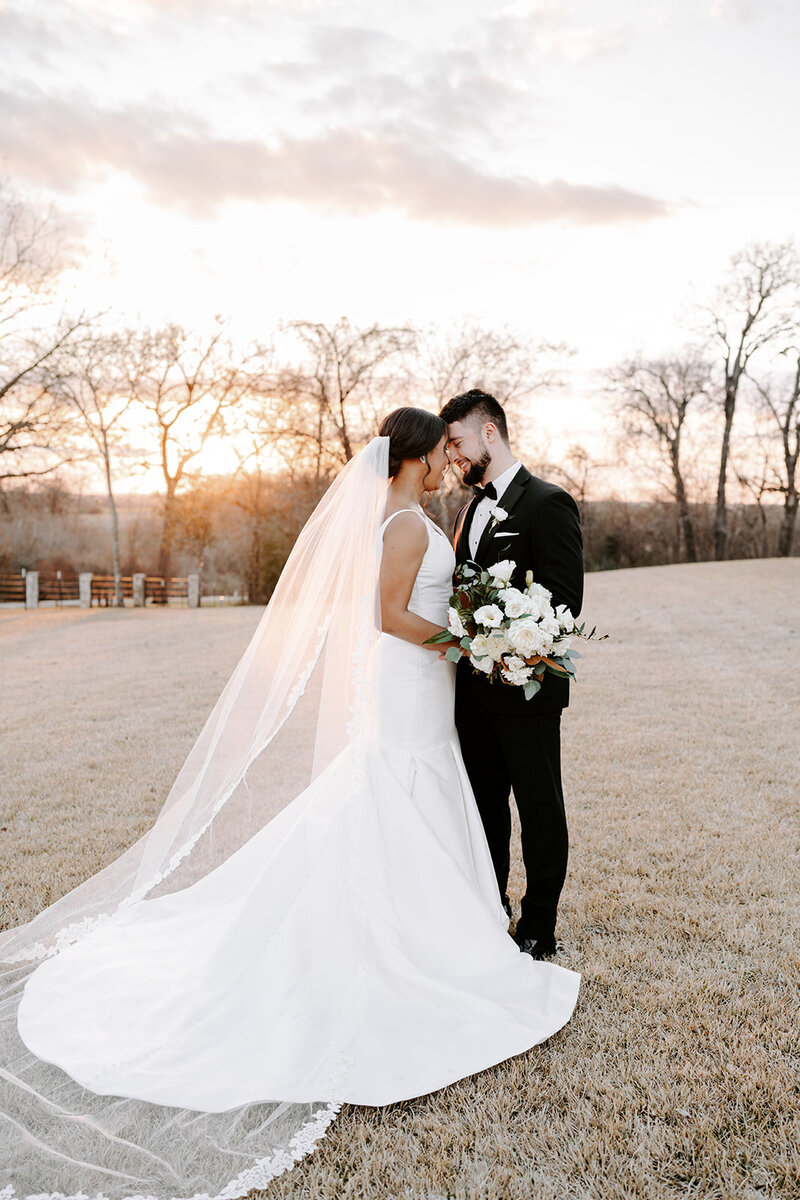 Swank Soiree Dallas Wedding Planner Haile and Christian - Bride and Groom at sunset