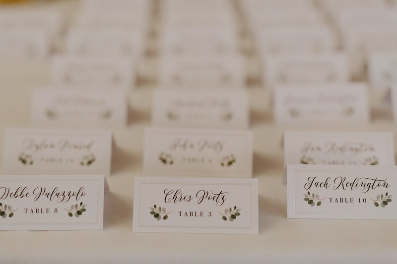 event escort card display