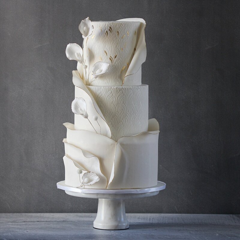 bakes by parisa-atlanta-white wedding cake