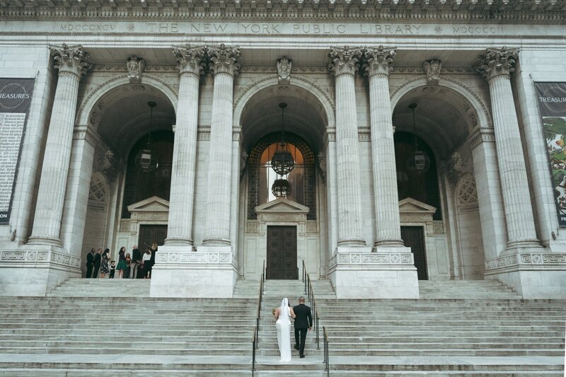 bride and groom after NYLP elopement outside shot by Elsie Goodman Photography | NYC Elopement Packages