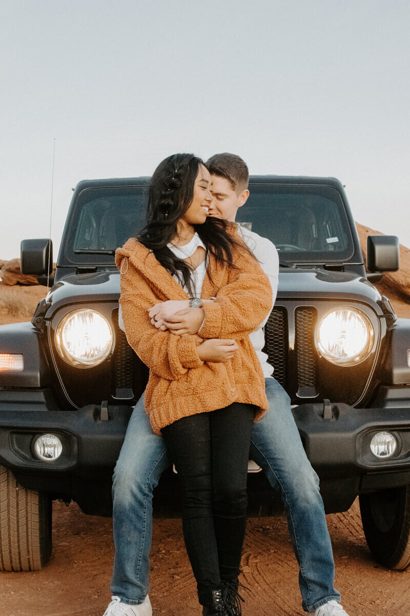 couple on jeep