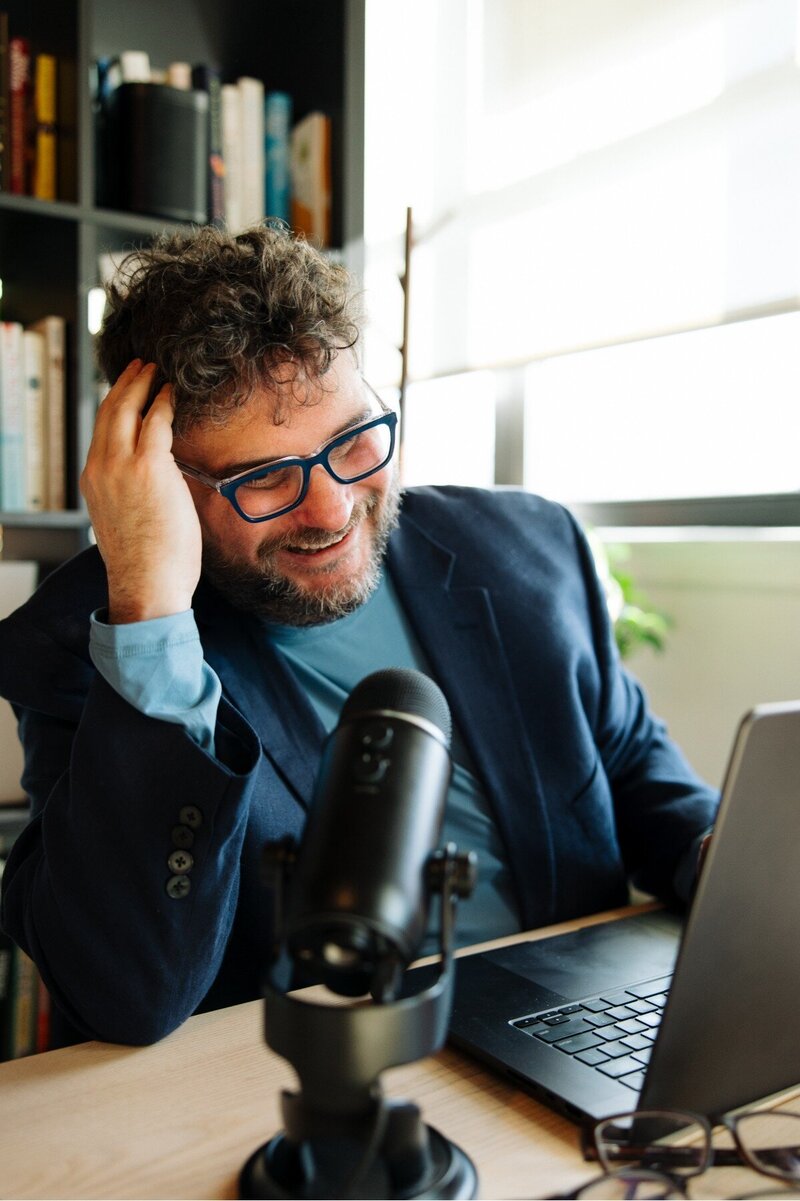 Mike Peditto with Microphone