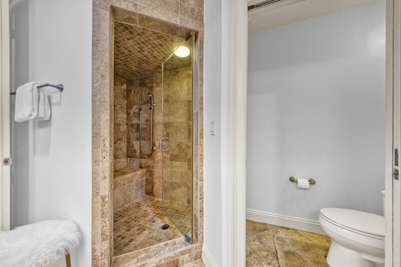 master bathroom with walk in shower