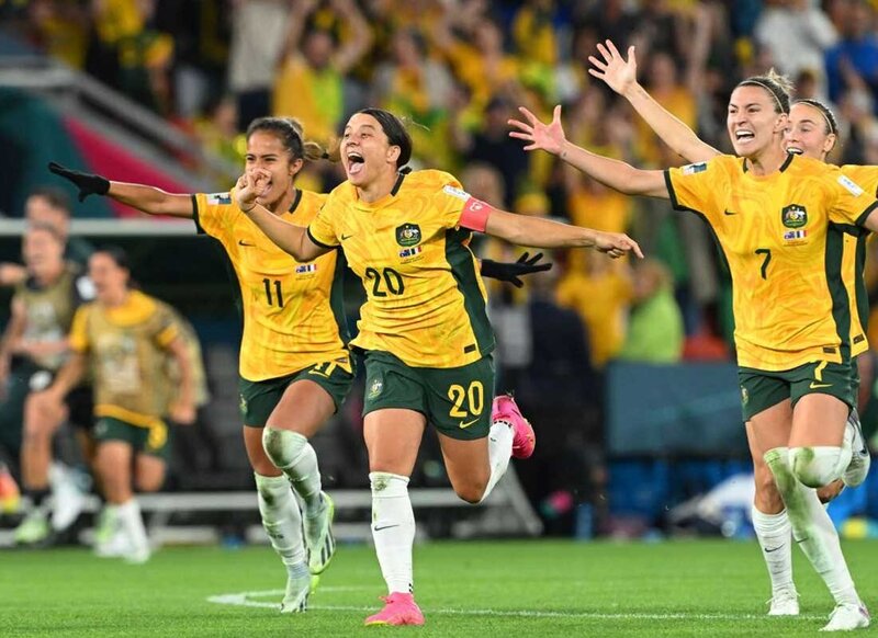 Australia’s Matildas celebrate with joy after winning Women’s World Cup match in front of roaring crowd