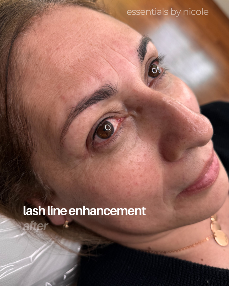Natural permanent liner tattoo that blends seamlessly into lash roots