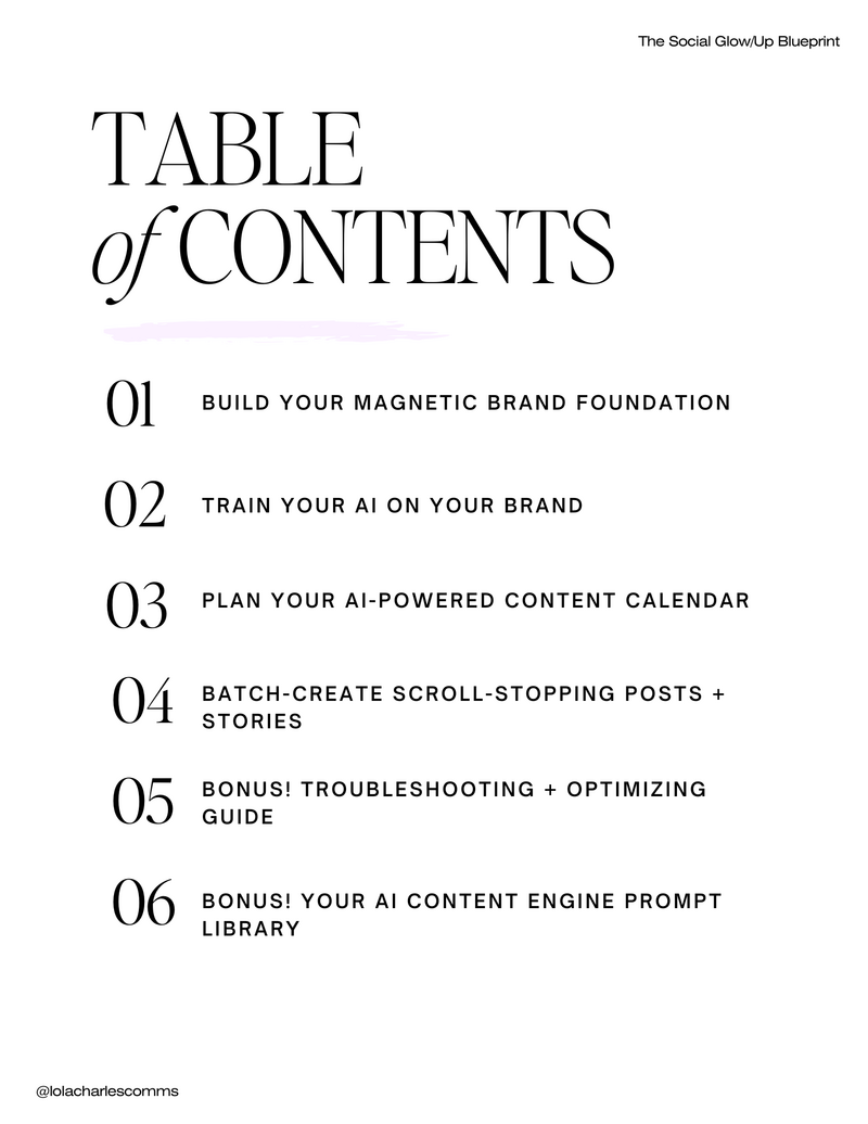Table of Contents