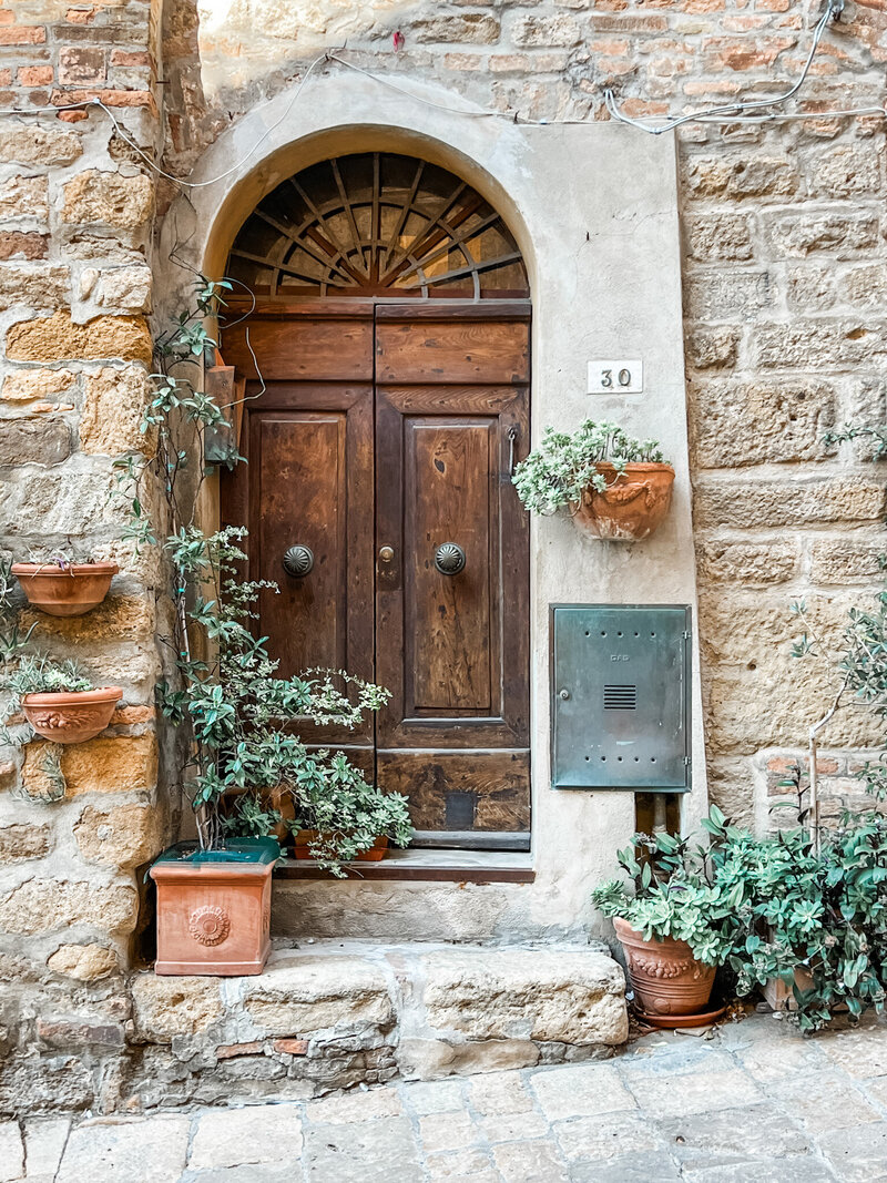beautiful door in volterra italy