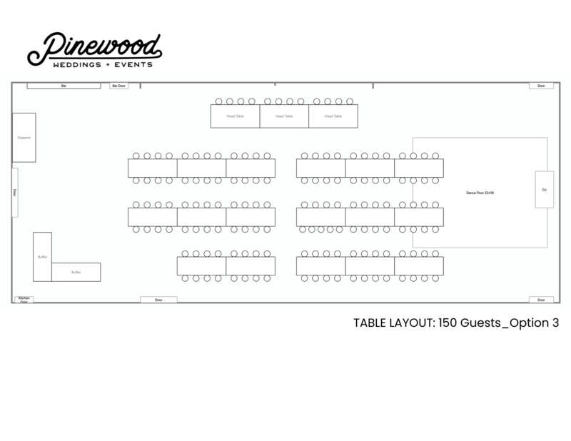 Pinewood Weddings and Events - Modern Wedding and Event Venue in Minnesota's Pine Forest - Talbe Layouts - 15