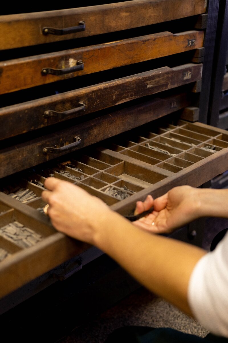 Letterpress Lead Type Cabinet