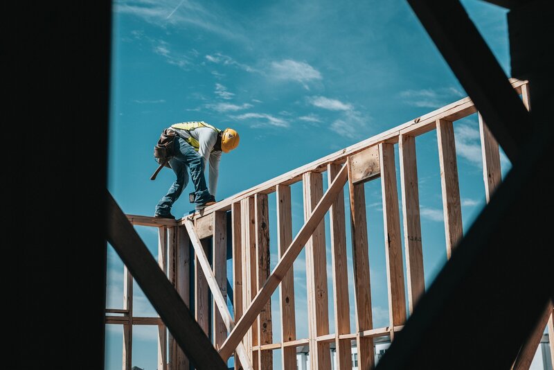 wooden framing of new build in christchurch