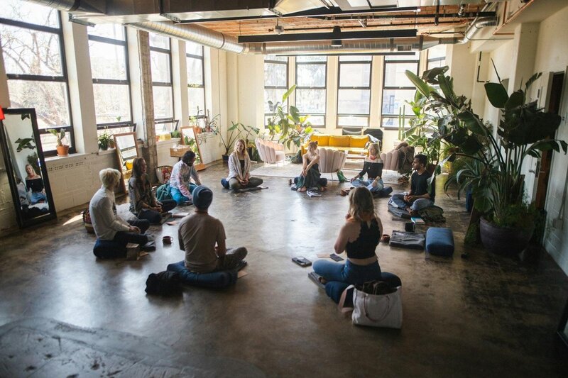 Nurses Healing Nurses practicing energy healing in a circle