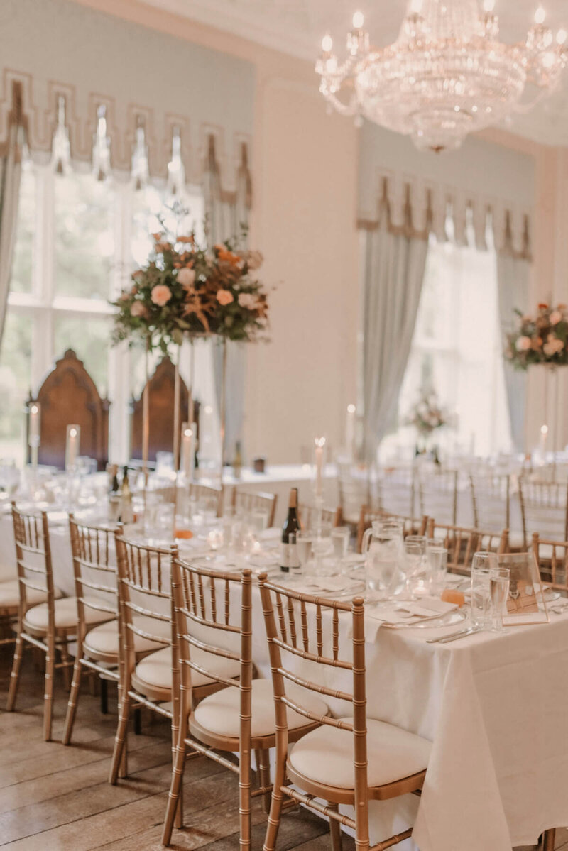 A low table display for Alverton Hotel wedding