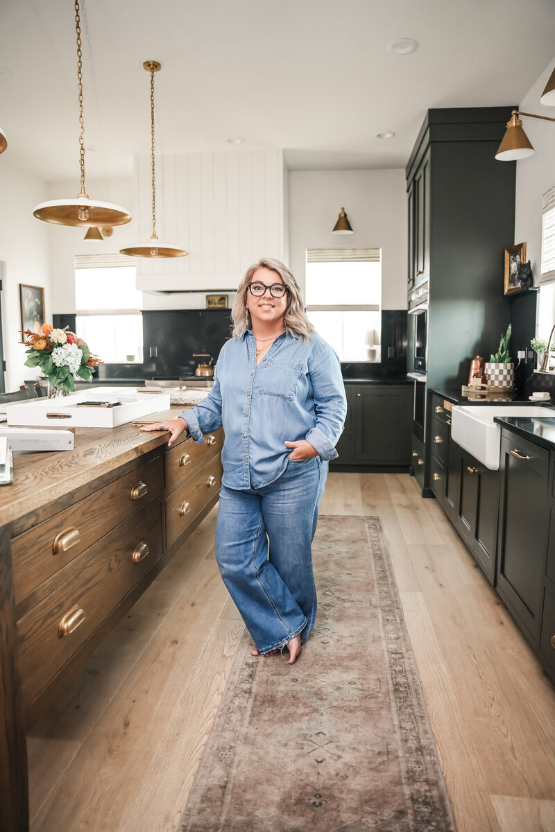 woman standing in a kitchen