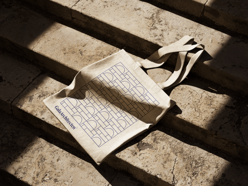 Patroon van Gala Architecten op totebag