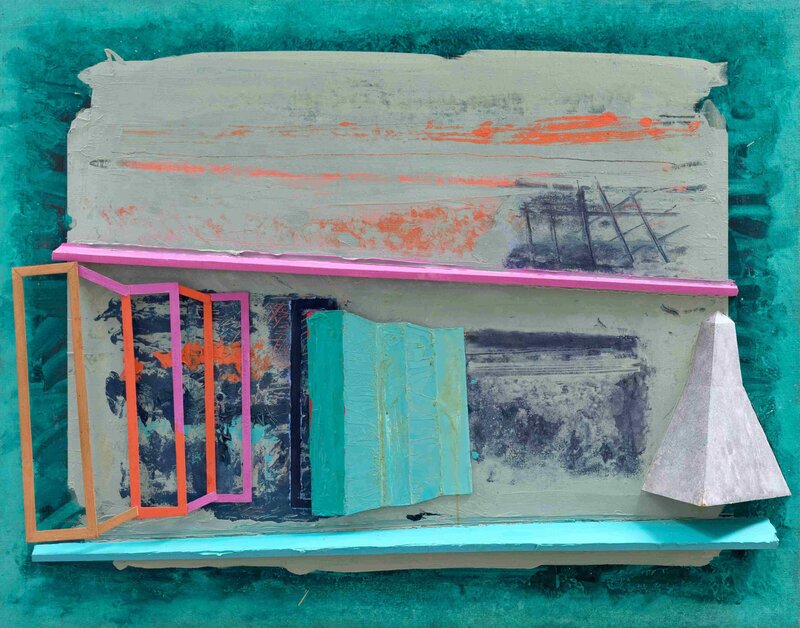 Allscape inc. Dreamscape & Escape, 1994 Oil and Acrylic on board 89.5 x 114 x 19 cm (1)_11zon