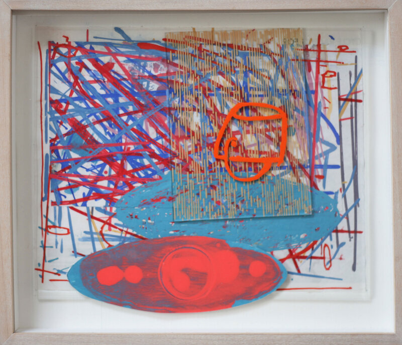 Deep-Pool-Bucket---2025---oil-on-glass-and-paper---26-x-31-cm