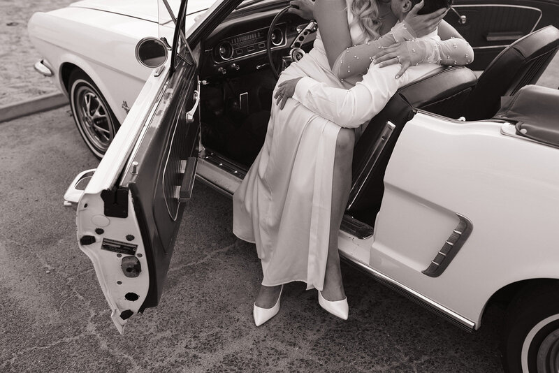 nostalgic beach lovers film wedding orange county elopement 