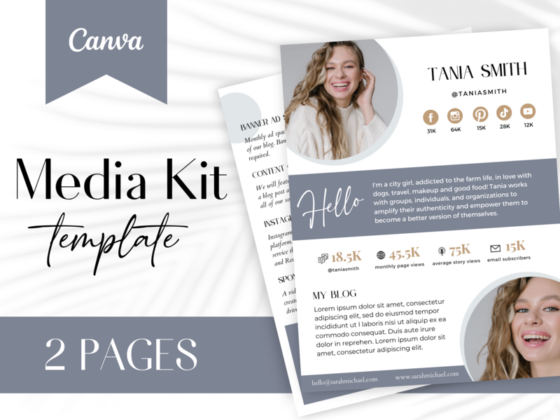 Media Kit Influencer, Media Kit Canva, Media Kit TikTok, Media Kit Content Creator, Rate Sheet, Rate Card - Studio Mommy