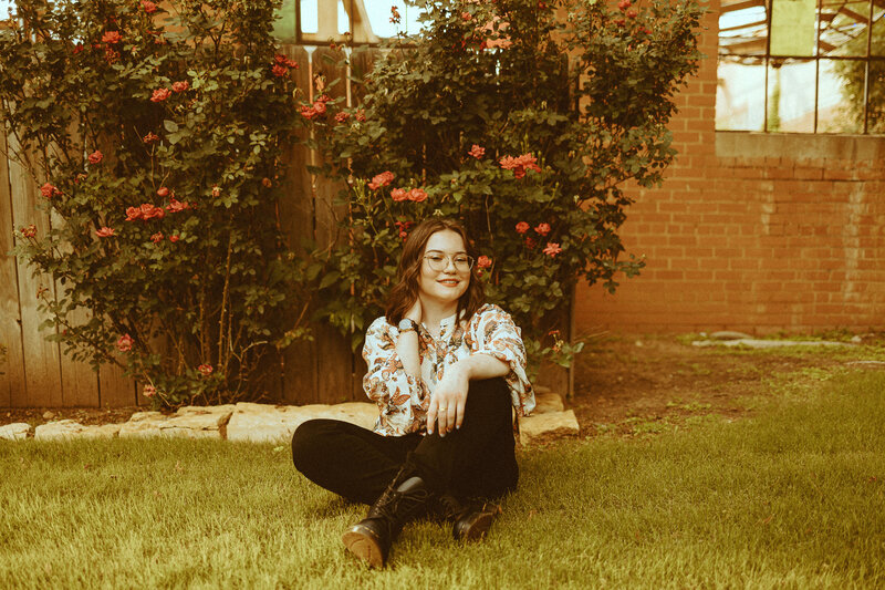 Fun downtown senior session in Abilene, TX