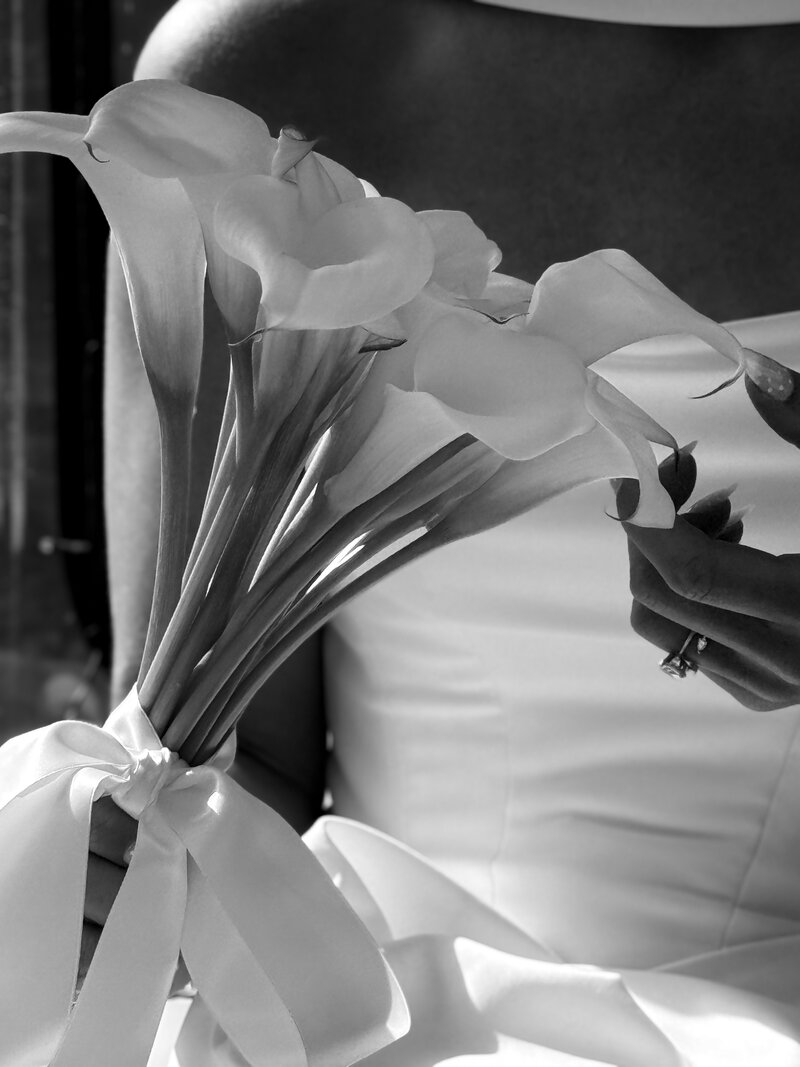 Content creator looking at the images on the phone