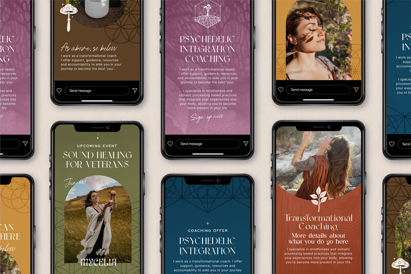 Showit Website Design Mockup for a bold, colorful brand