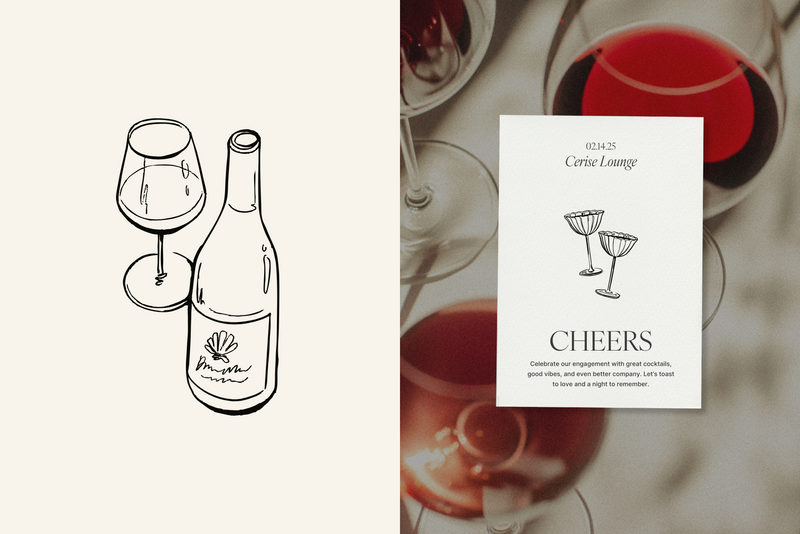 Romantic Hand Drawn Illustrations - Whimsical Party Icons - Sarah Ann Design - 2