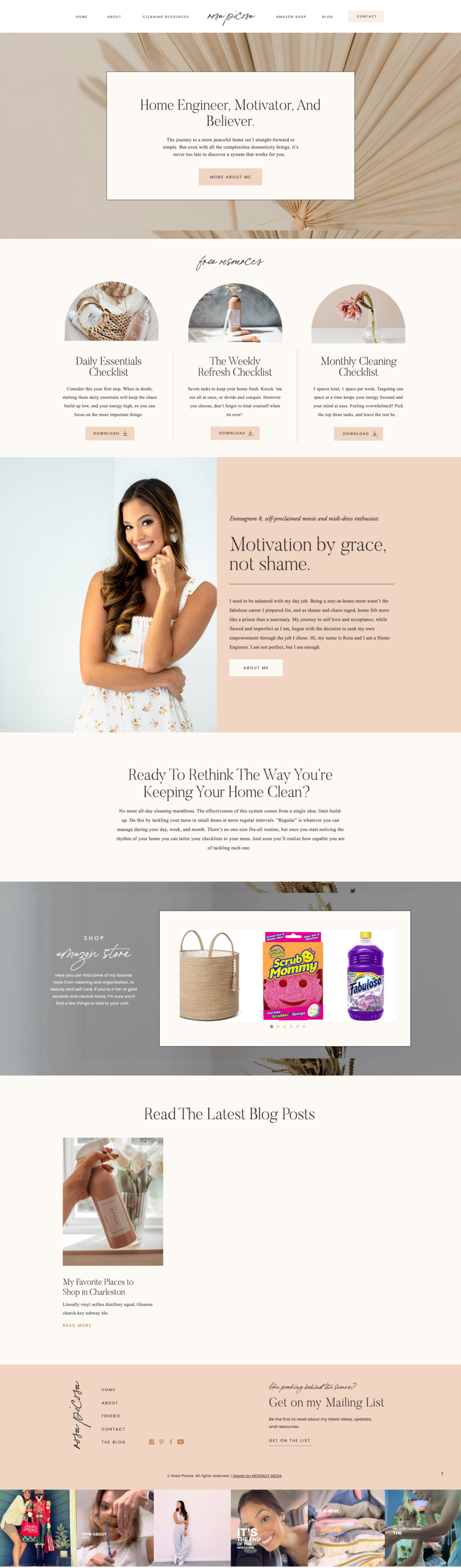 rosa picosa showit website design