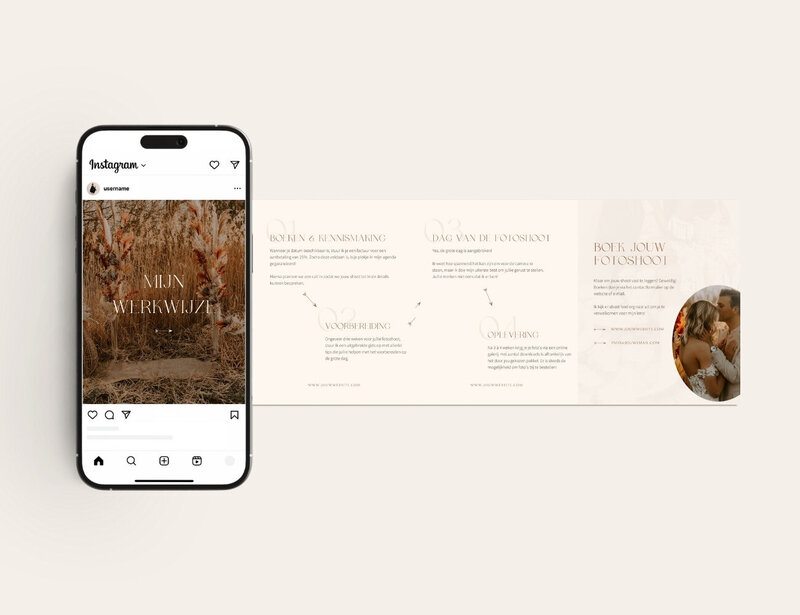 Boho Instagram templates voor fotografen