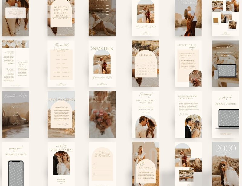 Boho Instagram templates voor fotografen