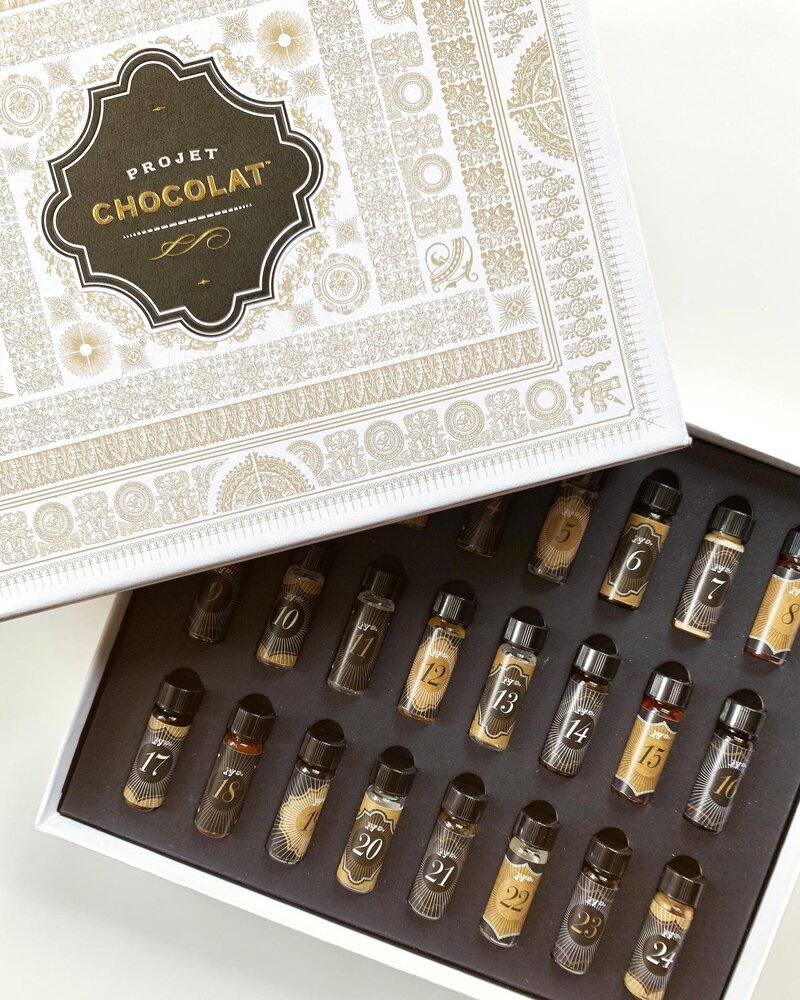 aroma kit studio plush packaging design for projet chocolat