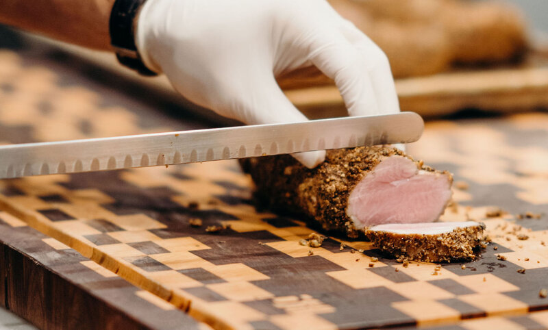 Thyme and Table Knives Cutting Meat