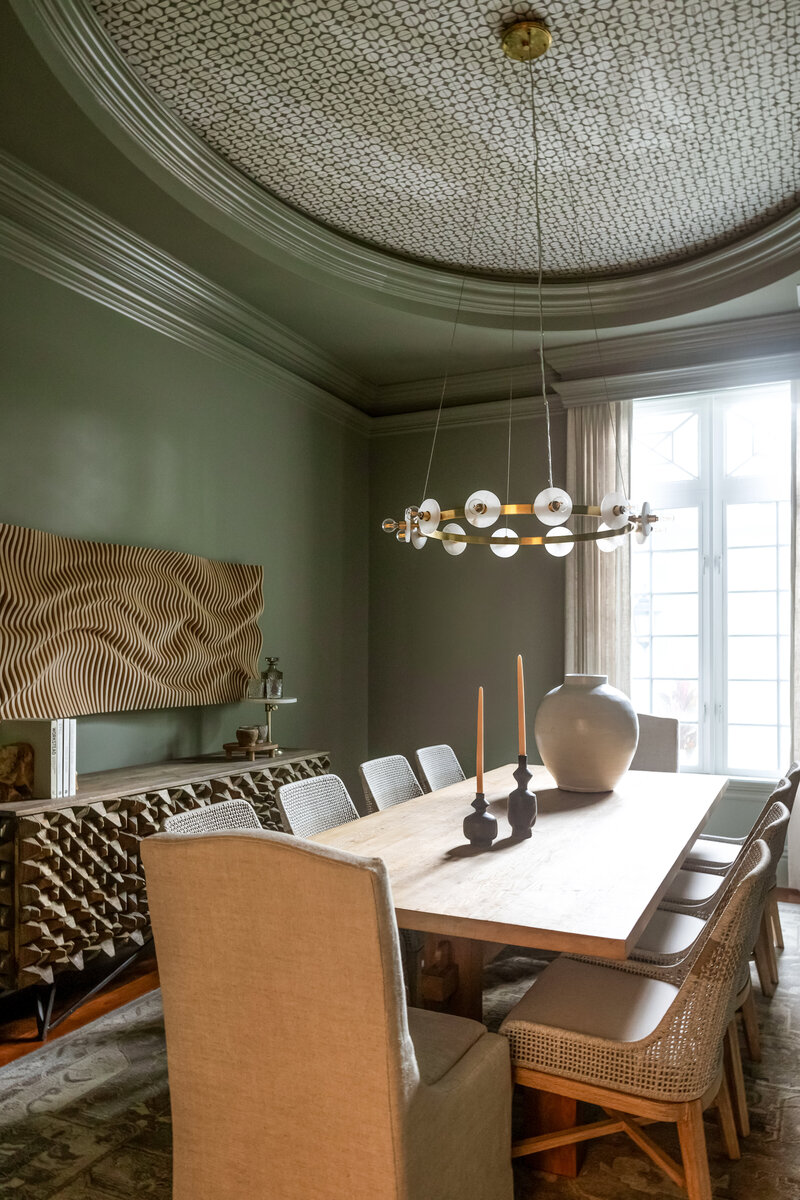 Living Room Featuring Neutral Tones and Materials Inspired From Earth. Warm Colors Make the Space Inviting
