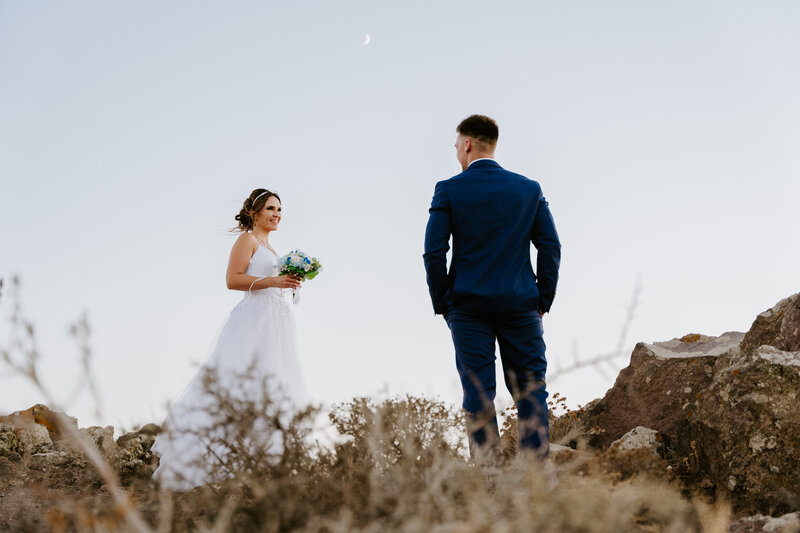 Couple getting eloped in Santorini