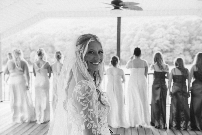 weddings by kattie jackson - bridesmaids first look portrait at wedding - Alabama and Atlanta georgia photographer 