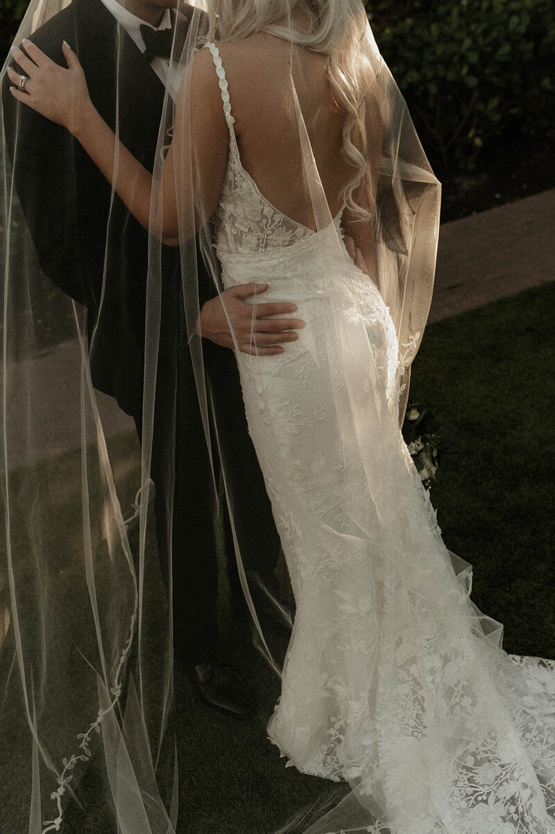 Bride and groom portrait at Hyatt Regency Coconut Point Resort wedding