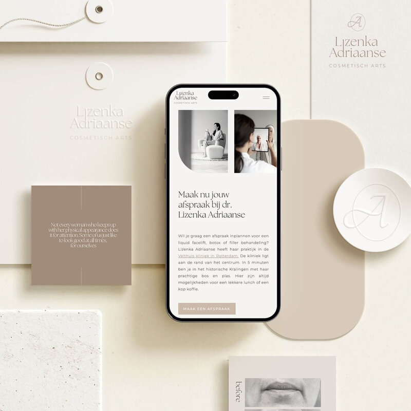 Branding en Showit website Lizenka Adriaanse