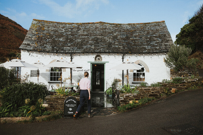First business shown, a small cafe by the sea