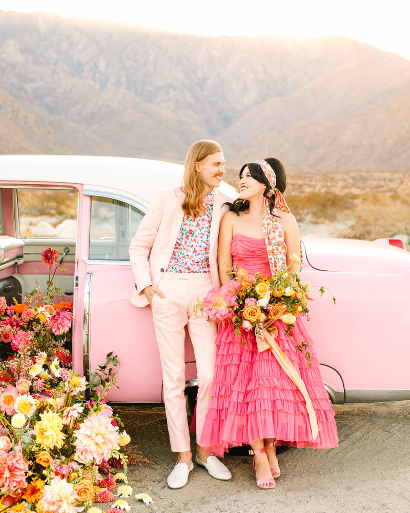 Palm Springs pink elopement