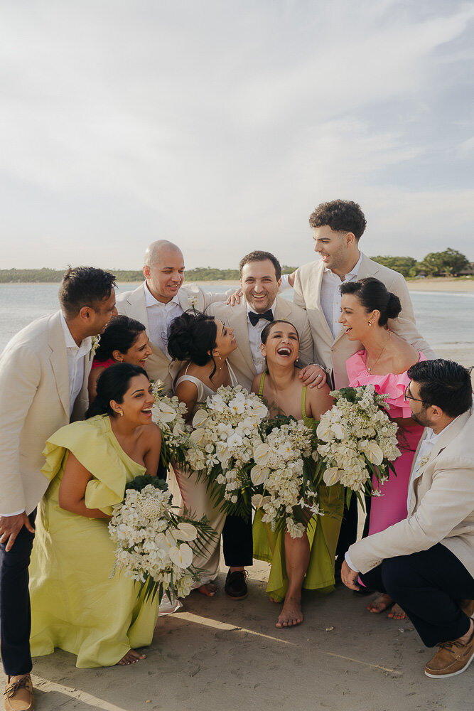 bride and groom having portraits at intercontinetal resort fiji