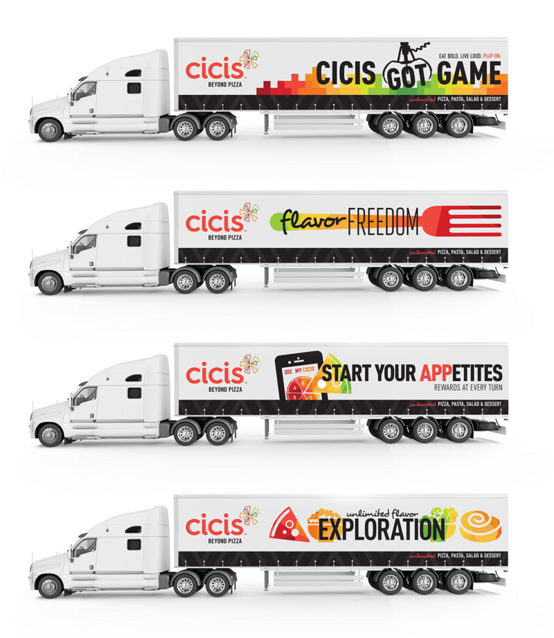 Cicis Pizza | Restaurant | Trucks | Graphic Designer | Van Curen Creative
