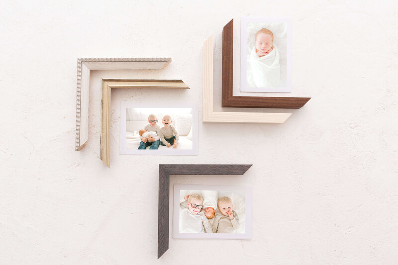 images take by Kristine Marie showing the different style of frame options available