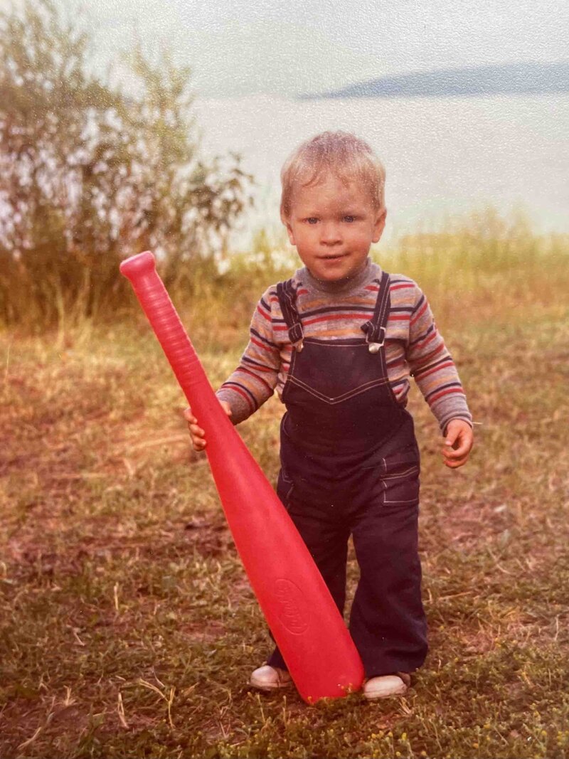 Brent Ray Fraser With Baseball Bat