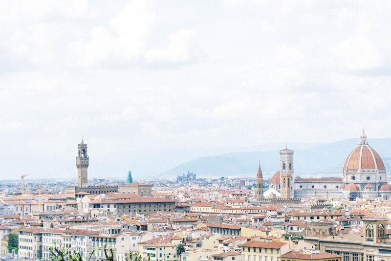 florence italy skyline with clear skies
